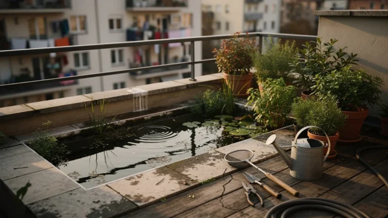 Mini-bassin de 2 m² sur une terrasse, avec contraintes d’aménagement et entretien quotidien