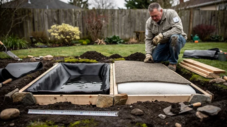 EPDM brut ou géotextile double couche sur mini-bassin d’essai : test comparatif en situation