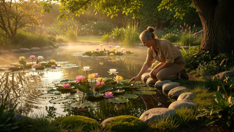 Transformation esthétique et écologique d’un bassin grâce à l’installation de nénuphars