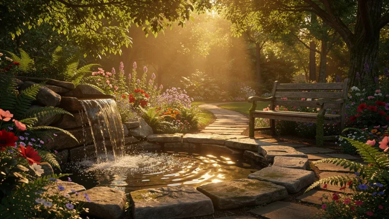 Le bruit apaisant de l'eau dans mon bassin transforme l'expérience du jardin en un havre de paix